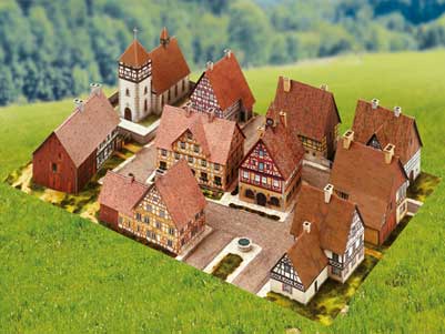 Village with Half-Timbered Houses