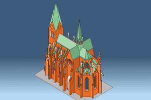 Crossing tower for Variable St. Luke’s Church (no. 804) – green